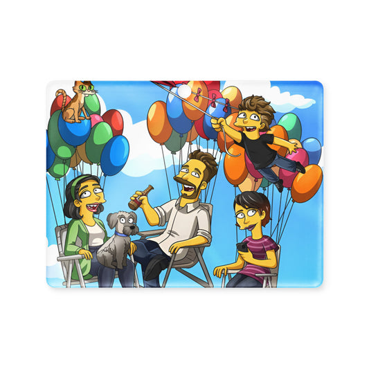 Custom Turned Yellow Portrait + Christmas Acrylic Ornament