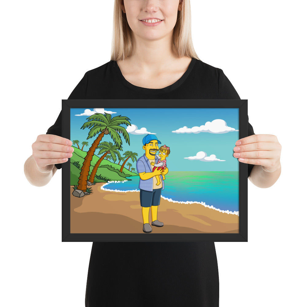 Custom Turned Yellow Portrait + Framed Poster