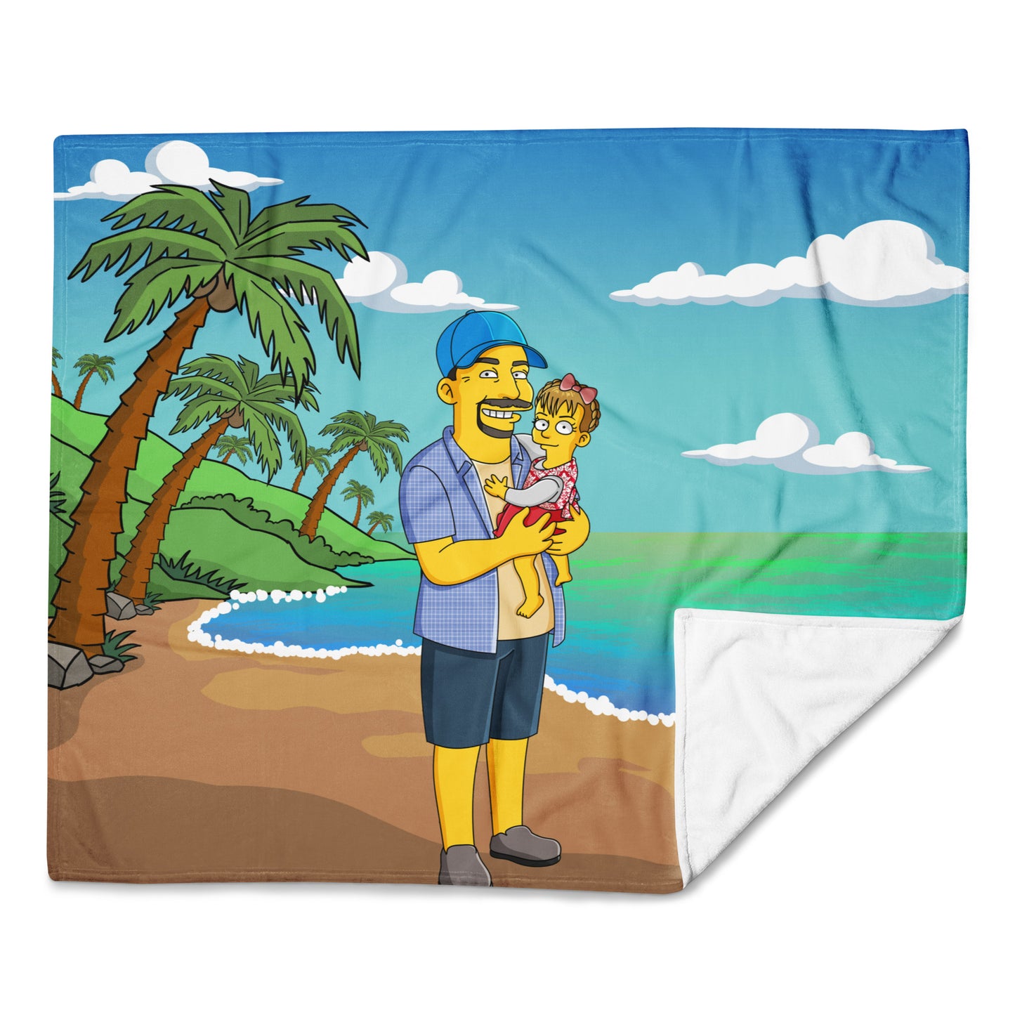 Custom Turned Yellow Portrait + Blanket