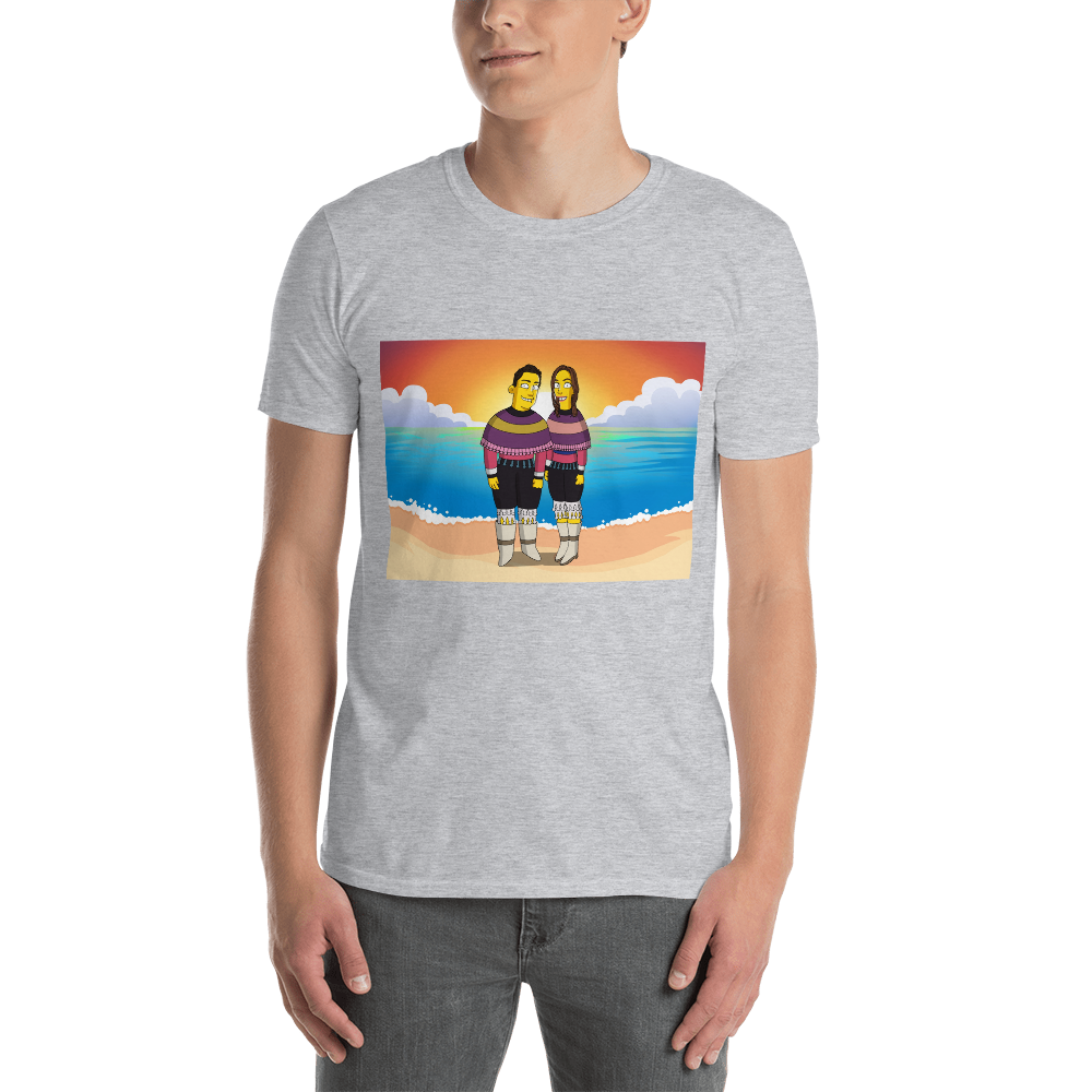 Unisex T-Shirt - custom Simpsons-style cartoon art by Turned Yellow