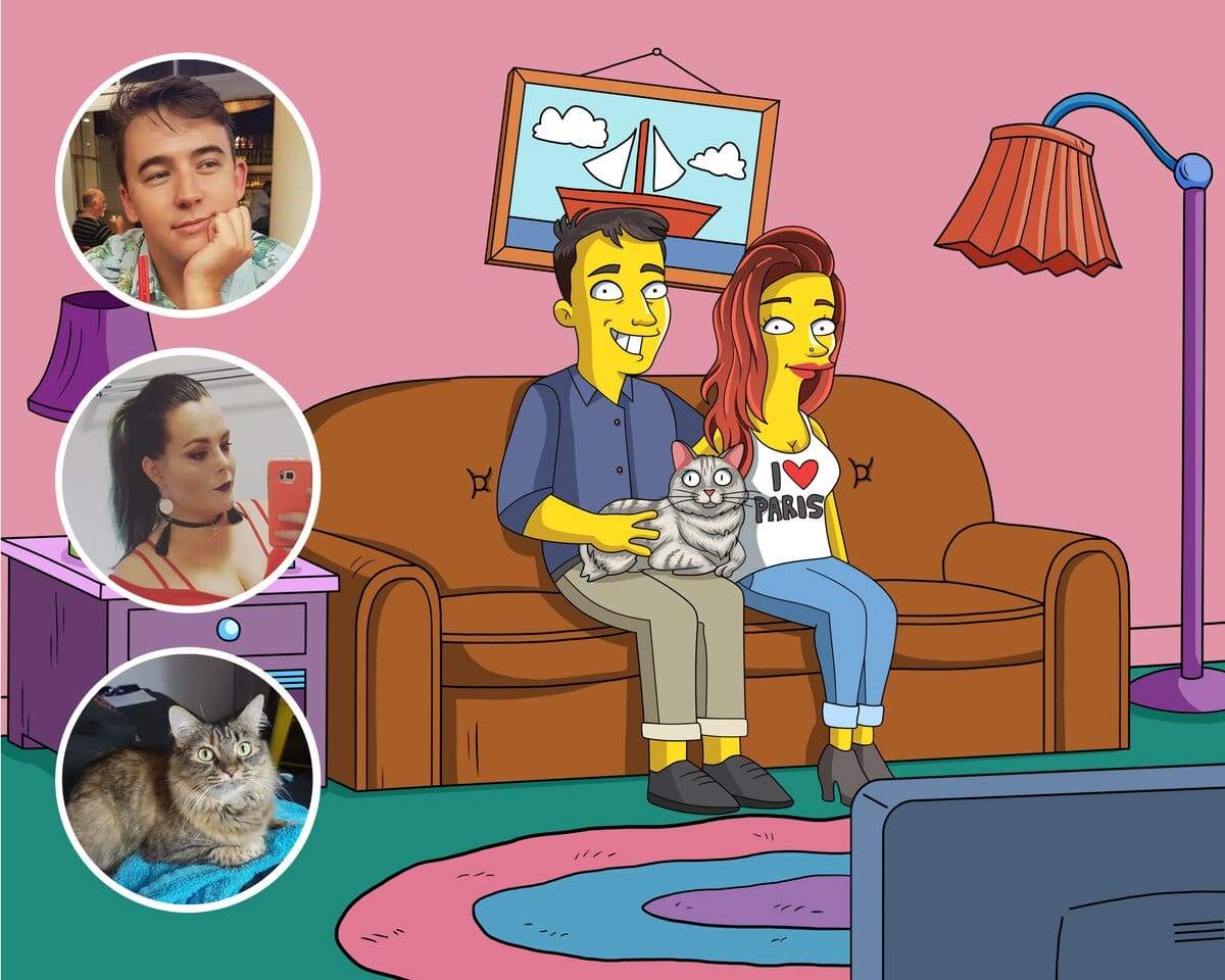 Turn Me Yellow! - custom Simpsons-style cartoon art by Turned Yellow