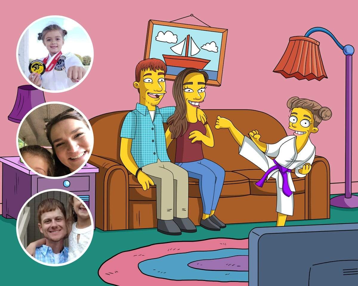 Turn Me Yellow! - custom Simpsons-style cartoon art by Turned Yellow