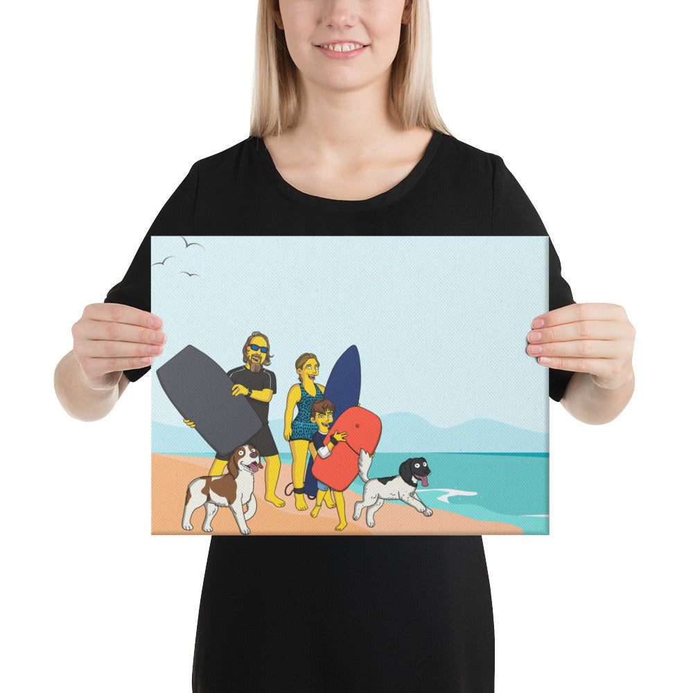 Custom Turned Yellow Portrait + Canvas