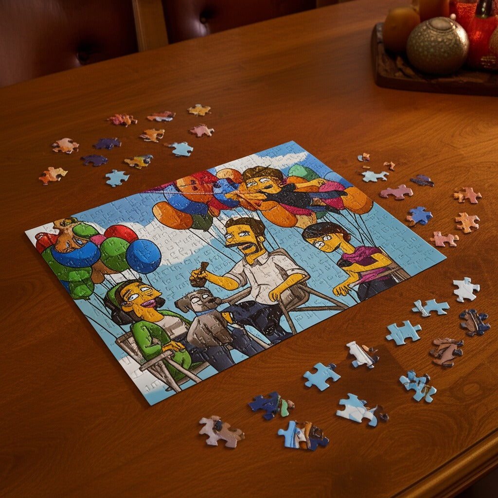 Custom Turned Yellow Portrait + Puzzle