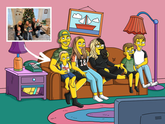 Turn Me Yellow! - custom Simpsons-style cartoon art by Turned Yellow